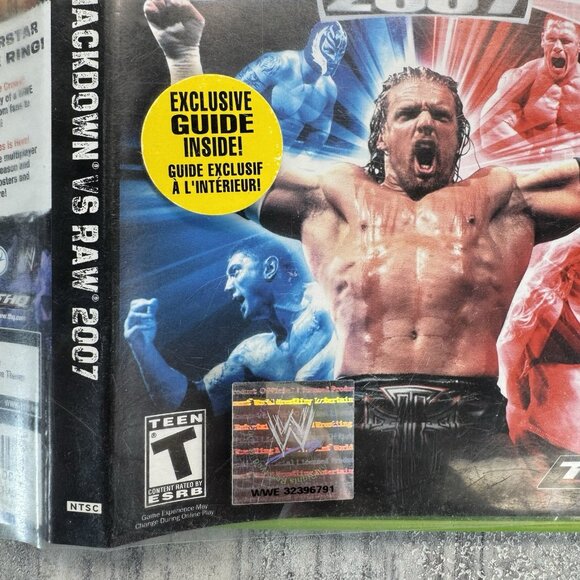 WWE Smackdown Vs Raw 2007 (Microsoft Xbox 360, 2006) CIB w/ Manual & Guide - Picture 6 of 6
